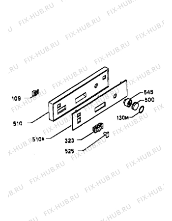 Взрыв-схема посудомоечной машины Zanussi ID454B - Схема узла Command panel 037